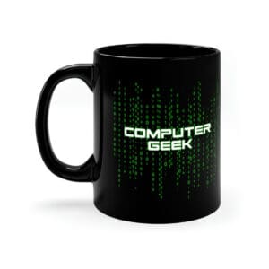 Matrix Code Falling Coffee Mug for the Ultimate Computer Geek