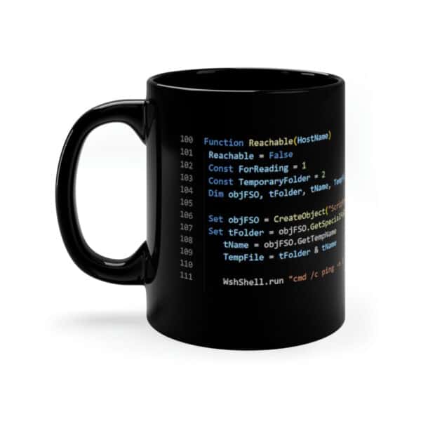 Gift for Computer Guy VB Script Code Coffee Mug Gift for Programmer
