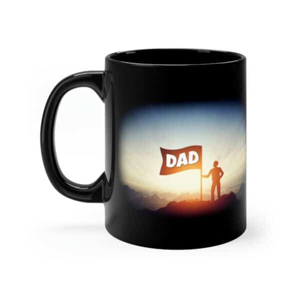 Fathers Day Gift Hero Dad on Top of the World Mug