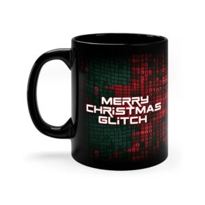 Merry Christmas Glitch Matrix Mug